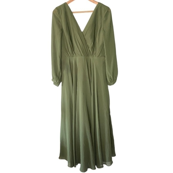 REVELRY Juliet Chiffon Long Sleeve Dress - Picture 2 of 9